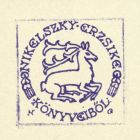 Ex-libris (bookplate) - From the books of Erzsike Nikelszky