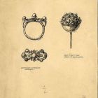 Jewelry design - ring and clasp with gem
