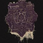 Fabric fragment - Star-shaped purple inset