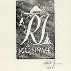 Ex-libris (bookplate) - The book of RJ (Jenő Reisinger)