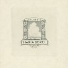 Ex-libris (bookplate) - Maria Borel