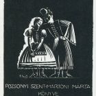 Ex-libris (bookplate) - The book of Márta Szent-Martoni Pozsonyi