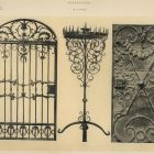 Design sheet - ironwork door, iron door, candelabrum