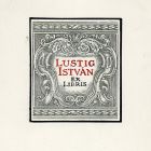 Ex-libris (bookplate) - István Lustig