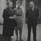 Photograph - Mihályné Weiner (1909-1989), the director-general of Museum of Applied Arts (1961-1970), in the opening ceremony of the exhibition "Italian popular goldsmith's art"