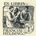 Ex-libris (bookplate) - Francisi Helbing (ipse)