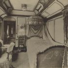 Interior photograph - the Queen's sleeping compartment on the Royal Train of the Hungarian State Railways (MÁV)