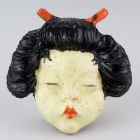 Wall plaque - Japanese woman with hairgrip