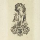 Ex-libris (bookplate) - TA (monogram)