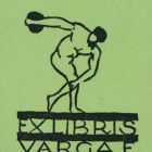 Ex-libris (bookplate) - F. (Ferenc) Varga