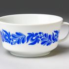 Teacup (part of a set) - Part of the Krisztina-202 tableware set with blue Hungarian style pattern