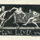 Ex-libris (bookplate) - The book of Elemér Schelling (dedicated)