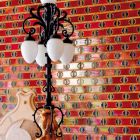 Architectural photograph - lateral wall decorated with Zsolnay ceramics at the open entrance hall, Museum of Applied Arts