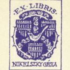 Ex-libris (bookplate) - Géza Nikelszky (ipse)