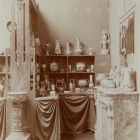 Exhibition photograph - room of ceramics with Zsolnay products in the Hungarian Pavilion, Milan Universal Exposition, 1906