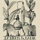 Ex-libris (bookplate) - Dr. Barta