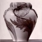 Photograph - Vase with embossed poppies, coloured porcelain, Rörstrands Porslinsfabriker