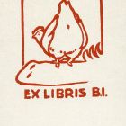 Ex-libris (bookplate) - B. I. (Imre Bauer?)