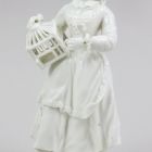 Statuette (figure) - Lady with bird cage