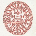 Ex-libris (bookplate) - The book of Dr. Hugó Haiman