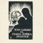 Ex-libris (bookplate) - László Kiss and Iluska Csajka are engaged