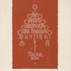 Occasional graphics - Christmas' and New Year's greeting card: Die besten Weinachts und Neujahrs, F. Teubel, Wien