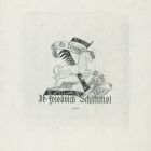 Ex-libris (bookplate) - dr. Friedrich Schimmel