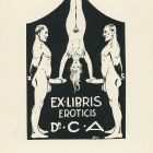 Ex-libris (bookplate) - Eroticis Dr C A (Kálmán Arady)