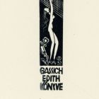 Ex-libris (bookplate) - Book of Edith Gassich