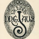 Ex-libris (bookplate) - Dr. G. Jausz