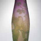 Vase - With birds sitting on leafy branches