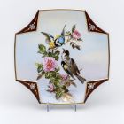 Ornamental plate - With tit and goldfinch