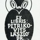 Ex-libris (bookplate) - dr. László Petrikovits