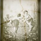 Ceramic picture - boys playing