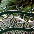 Architectural photograph - wrought-iron railing of the open entrance hall, Museum of Applied Arts