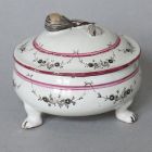 Sugar box with lid - Decorated with garlands