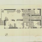 Ground-plan - ground-floor plane of the house with two flats, country
