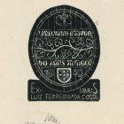 Ex-libris (bookplate) - Luiz Ferreira da Costa