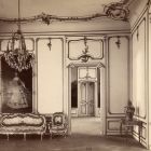 Exhibition photograph - reconstruction of the salon of the Esterhazy Castle, Fertőd, at the Millennial Exhibition, with the portrait of Maria Theresa (XLI.room)