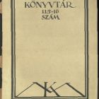 Plan - cover for the publications of the Hungarian Library