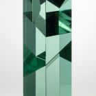 Glass sculpture - Standing glass prism