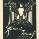 Ex-libris (bookplate) - Happy New Year 1941 József Kerezsi Debrecen Hortobágy street nr. 3