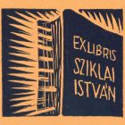 Ex-libris (bookplate) - István Sziklai