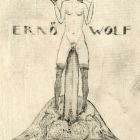 Ex-libris (bookplate) - Ernő Wolf