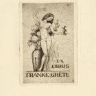 Ex-libris (bookplate) - Franke Gréte (ipse)
