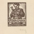 Ex-libris (bookplate) - Endre Sárdy Pécs Scitovszky square 1.