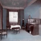 Exhibition photograph - dininig room furniture designed by Ede Toroczkai Wigand, Christmas Exhibition of The Association of Applied Arts 1902