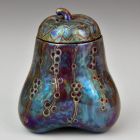 Ornamental vessel with lid - Pear shaped