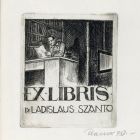 Ex-libris (bookplate) - Dr. Ladislaus Szántó