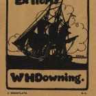 Ex-libris (bookplate) - W. H. Downing